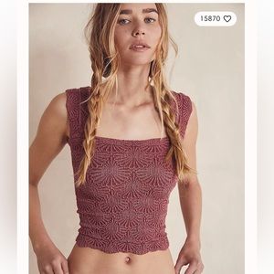 Free People Love Letter Cami, Size Medium/Large